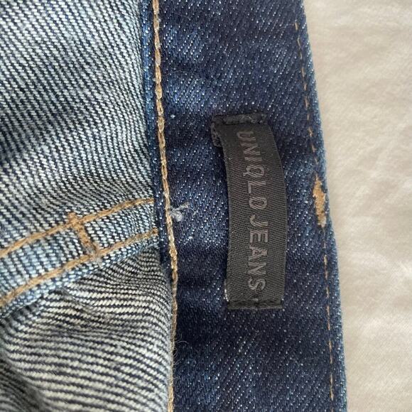 UNIQLO Women Cropped Jean Dark Wash High Rise Size 9 - Picture 3 of 6